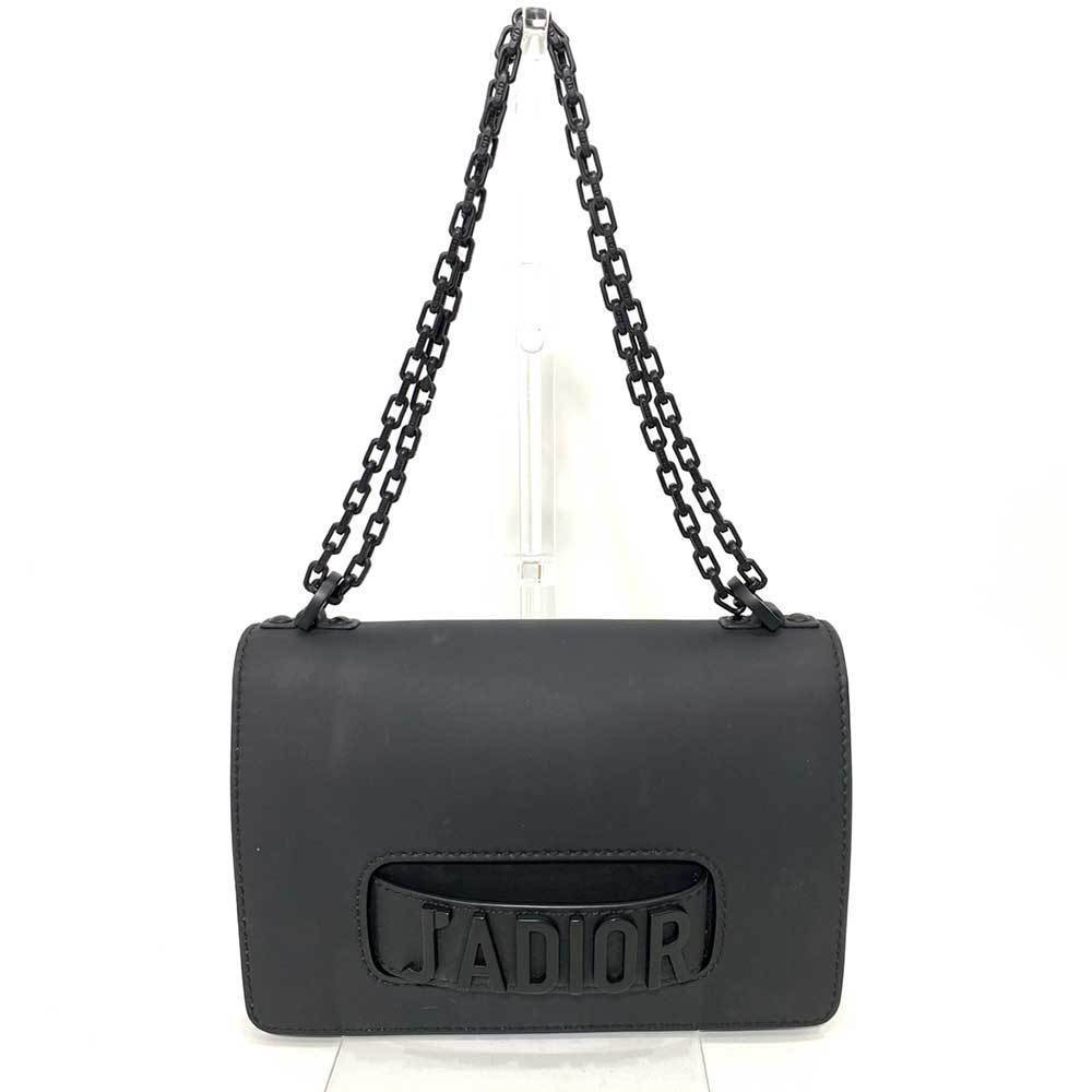 Christian Dior J'Adior Chain Small Leather Shoulder Bag Grey/Black